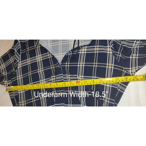 Michael Kors Plaid Dress Womens Medium Blue Tan Preppy Academia School Girl - Picture 12 of 16
